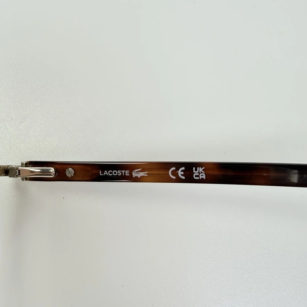 Lacoste L2302 714 Gold Aviator Eyeglass Frame 57-18-145 Tortoise Replacement